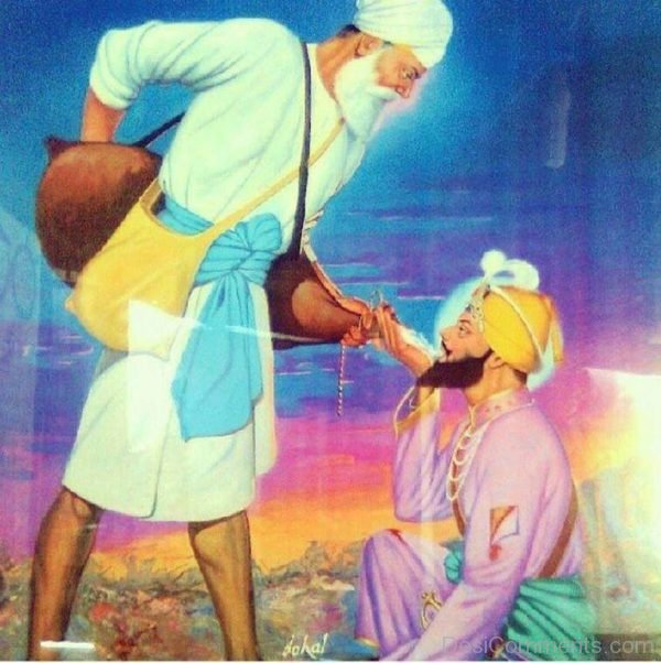 Guru Giobind Singh Ji Drinking Water
