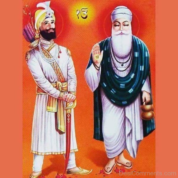 Guru Gobind Singh And Guru Nanak Dev Ji-DC042