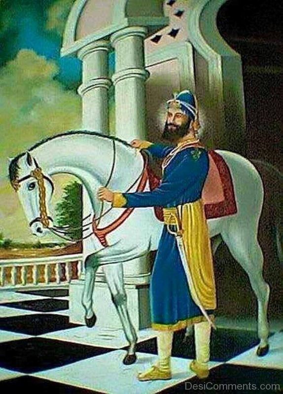 Guru Gobind Singh ji With Horse-DC048