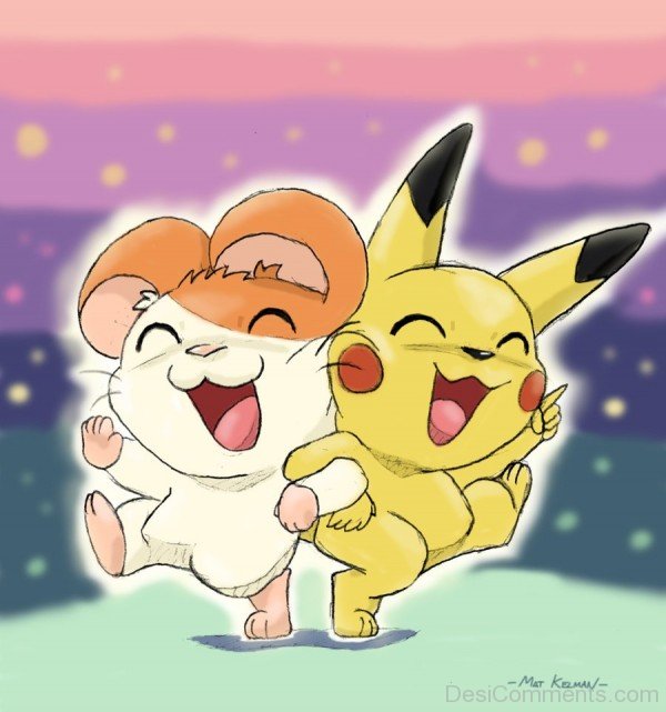 Hamtaro And Pikachu