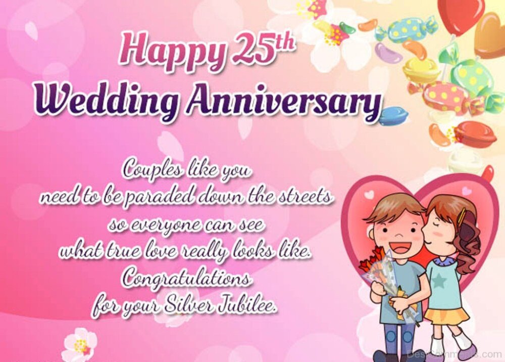 Happy 25th Wedding Anniversary Desicomments Com