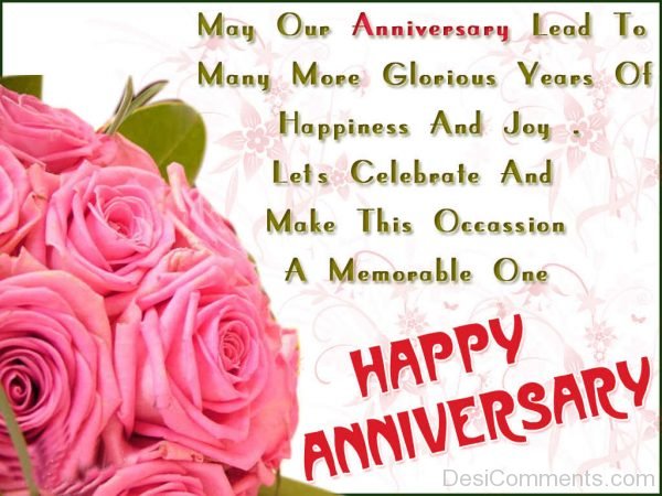 Happy Anniversary – May Our Anniversary