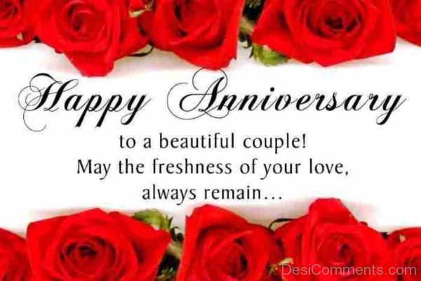 Happy  Anniversary To A Beautiful Couple