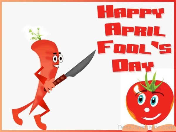 Happy April Fool’s Day Tomato And Knife