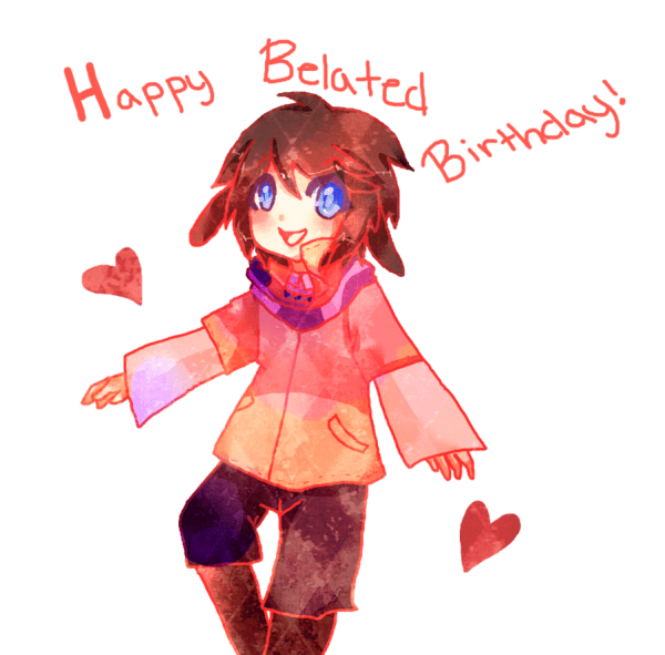 Happy Belated Birthday Cartoon Image