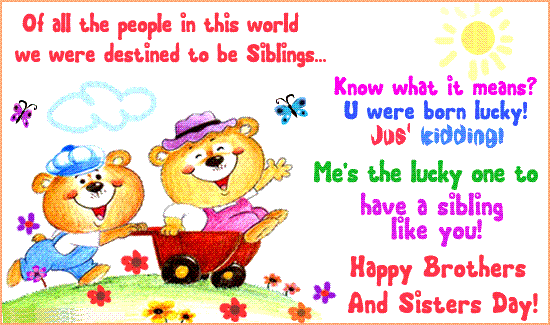 Happy Brother And Sister Day