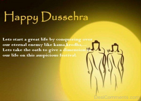 Happy Dussehra – Lets Start A new Life