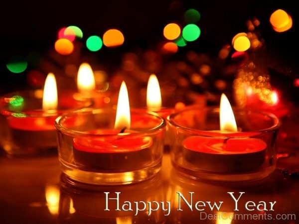 Happy New Year With Candles