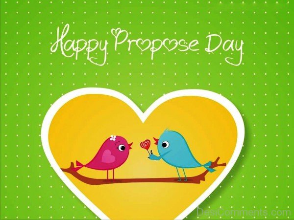Happy Propose Day Love Birds Image