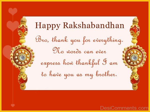 Happy Raksha Bandhan - Bro, Thank You For Everything