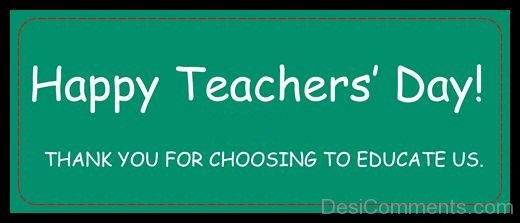 Happy Teachers Day – Thank You