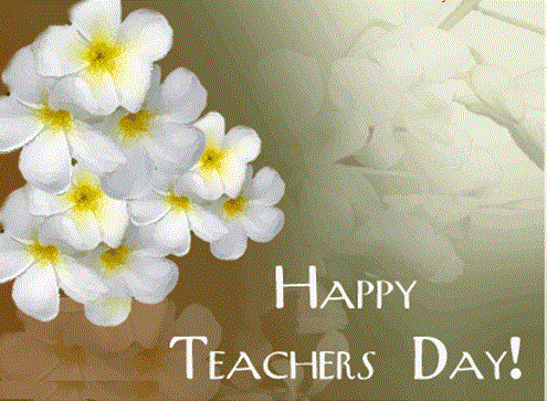 Happy Teachers Day With Flowers