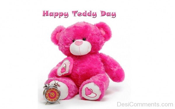 Happy Teddy Day Pink Teddy Image