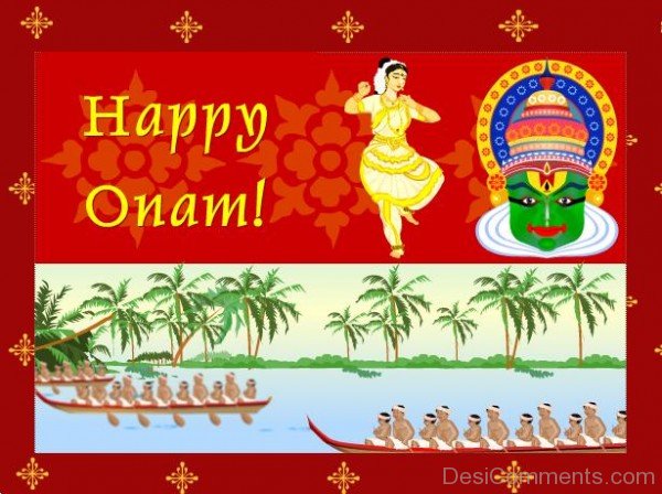 Happy joyful Onam