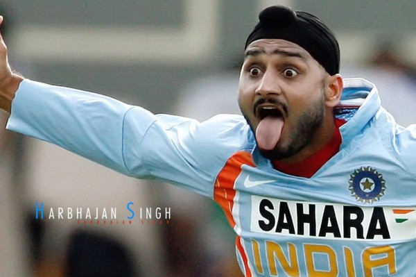 Harbhajan Singh During A Cricket Match