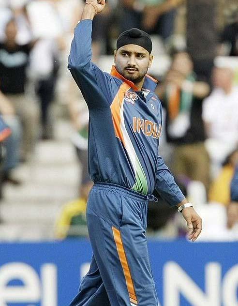 Harbhajan Singh During A Cricket Match