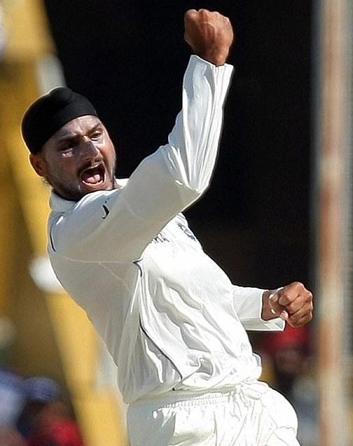 Harbhajan Singh During A Cricket Match