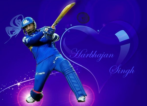 Harbhajan Singh With Bat