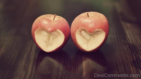 Heart Bite On Apples