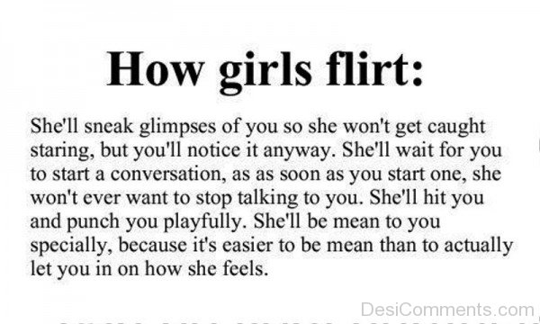 How Girls Flirt