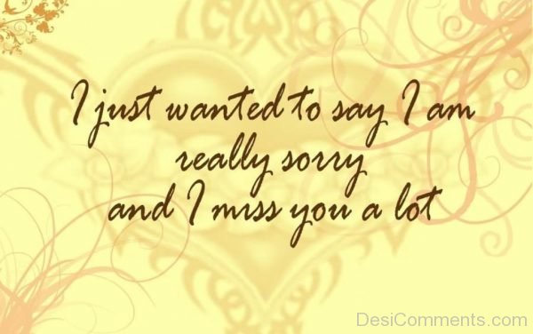 I Am Really Sorry