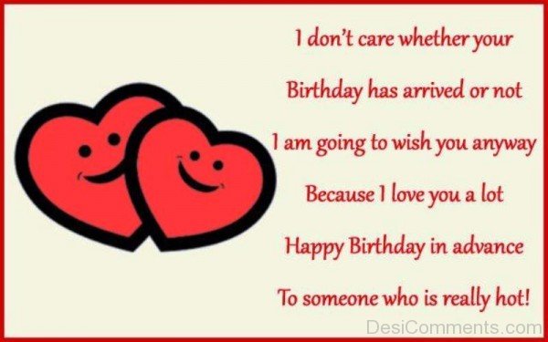 I Don’t Care Whether Your Birthday Has