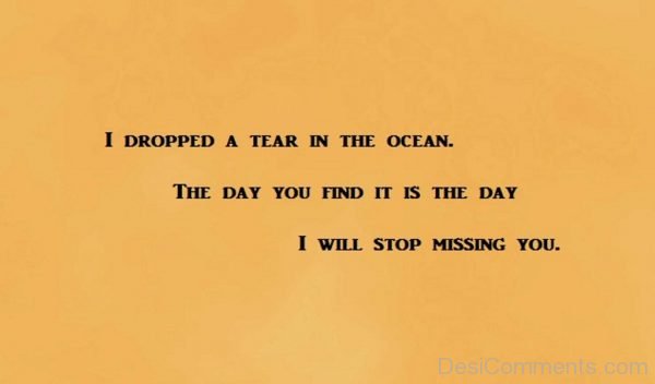 I Dropped A Tear In The Ocean-DC029