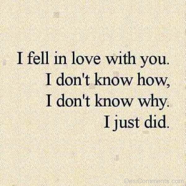 I Fell In Love With You I Don't Know How-ikm226DESI22