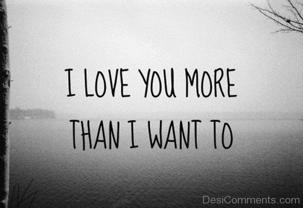 I Love You More Than I Want To