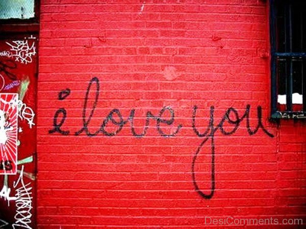 I Love You Red Wall Image-dc707