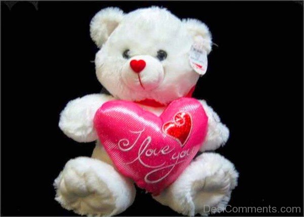 I Love You White  Teddy Bear