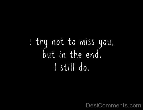 I Try Not To Miss You