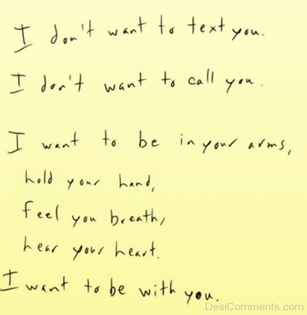I Want To Be With You