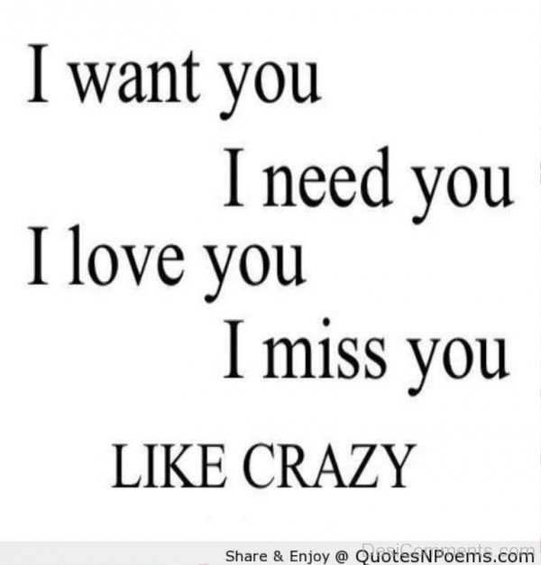 I Want You,Need You,Love You And Miss You- DC 0228