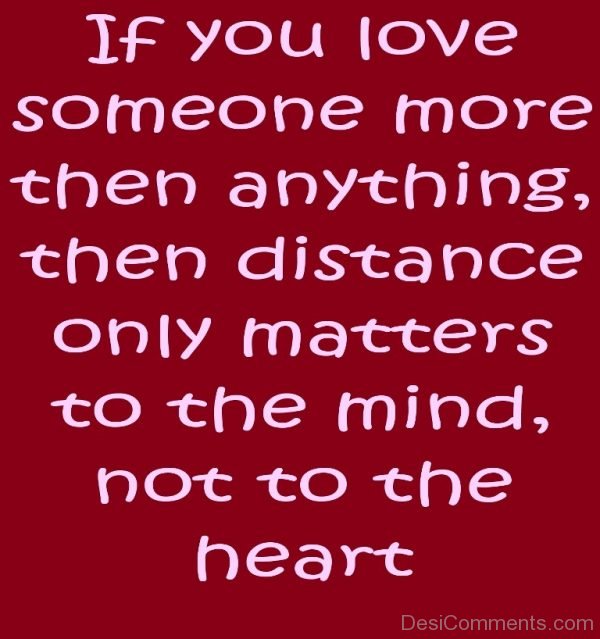 If you love someone more then anything