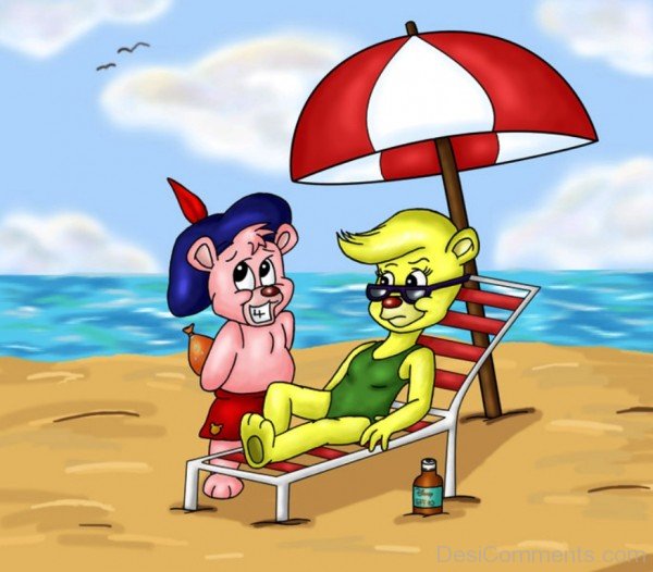 Image Of Gummi Bear On Beach-DC62020