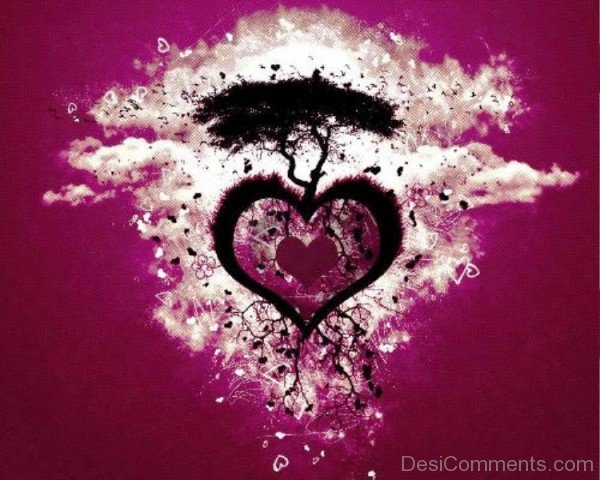 Image Of Heart Love Tree-tvw253desi48