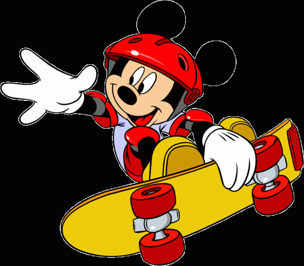 Image of Micky Mouse On Skate Board