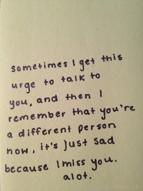 It's Just Sad Because I Miss You A Lot-DC076