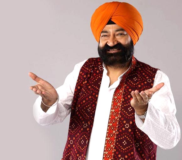 Jaspal Bhatti In Orange Turban
