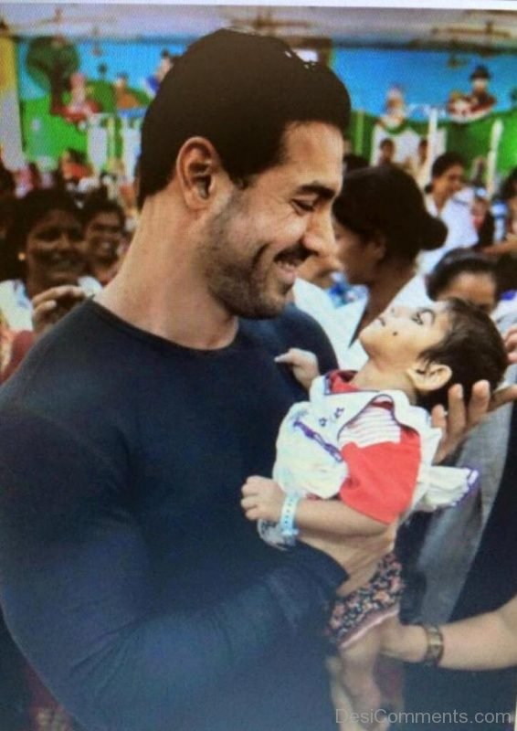 John Abraham With Baby-DC32