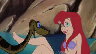Kaa And Ariel Animated Picture