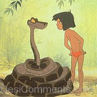 Kaa Looking Angry At Mowgli