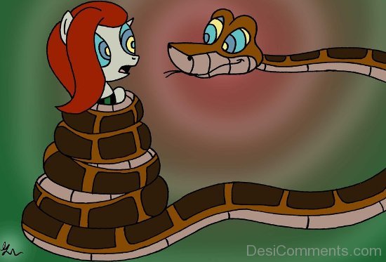 Kaa Looking At Ivy Pony