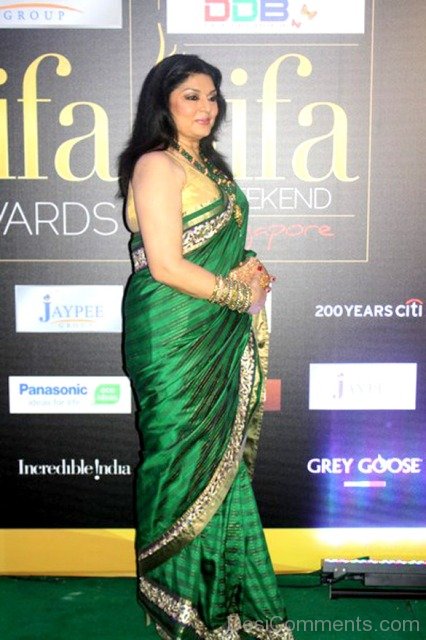 Kiran Juneja In Green Saree