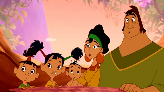 Kronk With His Wife And Children