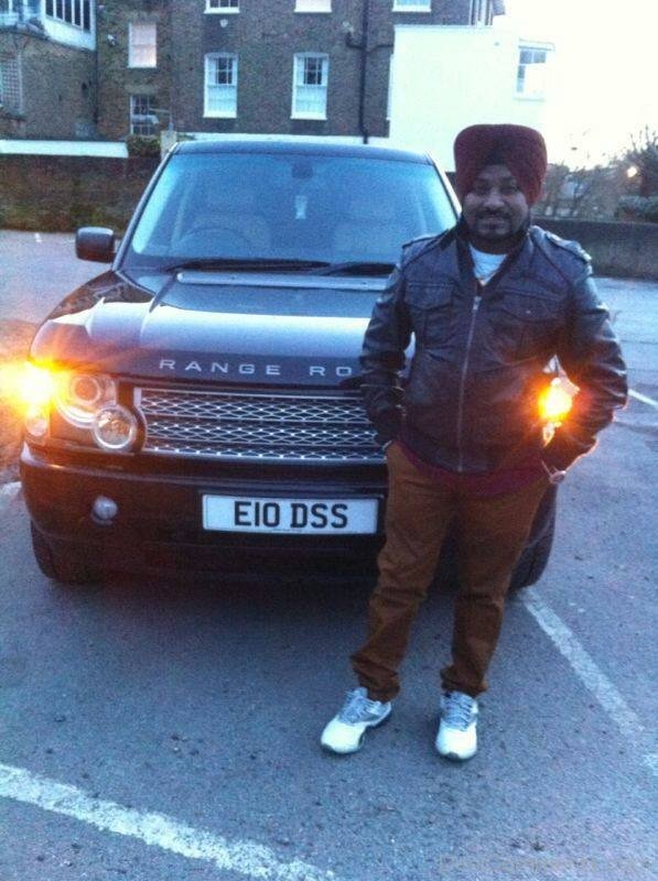 Lehmber Hussainpuri Giving Pose With Car