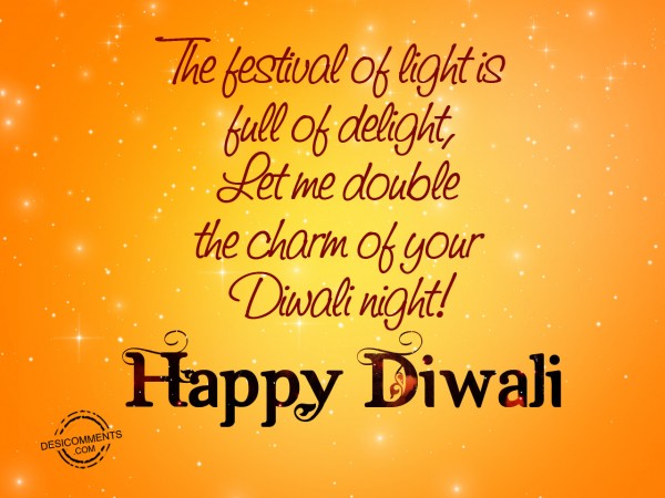 Let me double the charm of your diwali night