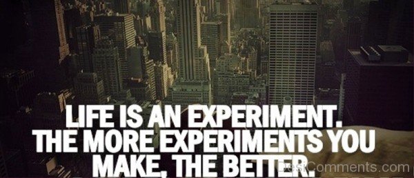 Life Is An Experiment