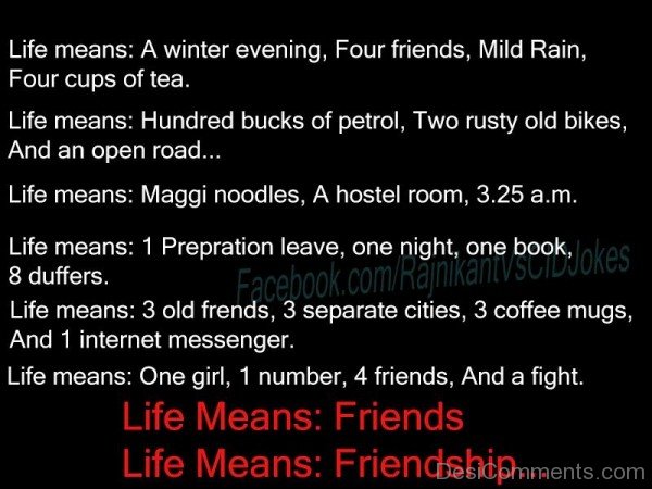 Life Means Friends